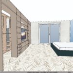 progetto camera struttura ricettiva con cabinaarmdio